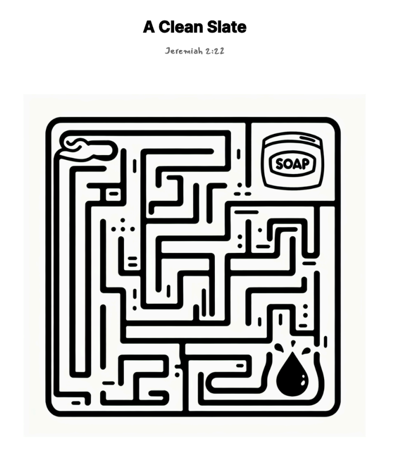 A Clean Slate maze